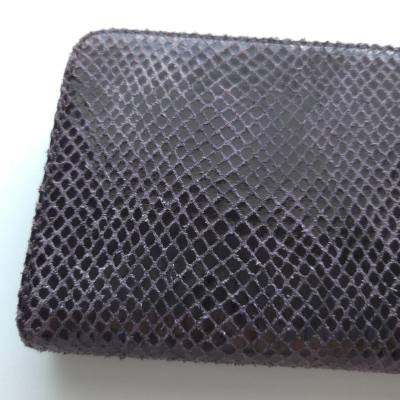 Michael Kors Purple & Gold Snakeskin Continental Zip Wallet - Picture 3 of 6